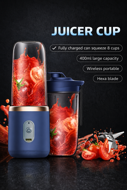 Portable USB Rechargeable Blender – Personal Smoothie Maker for Fruits, Shakes & On-the-Go Juicing
