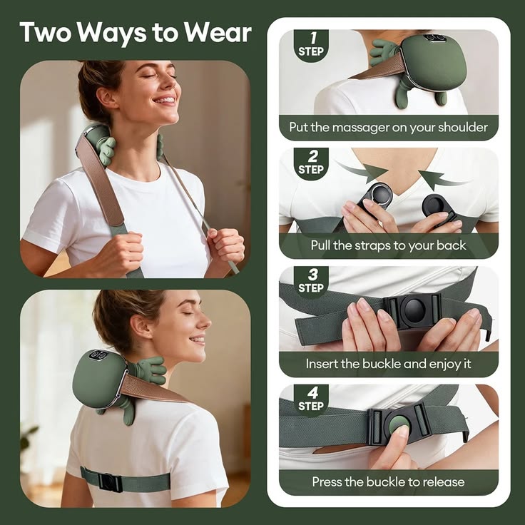 3D Neck & Shoulder Massager with Heat Therapy | Deep Tissue Relaxation & Pain Relief