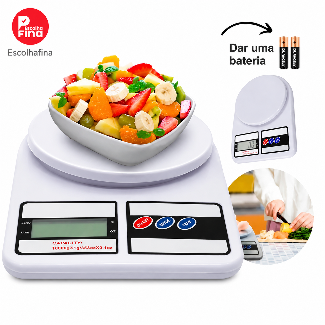 Digital Kitchen Food Scale – Multifunction Weighing Scale with LCD Display (10kg/1g Precision)