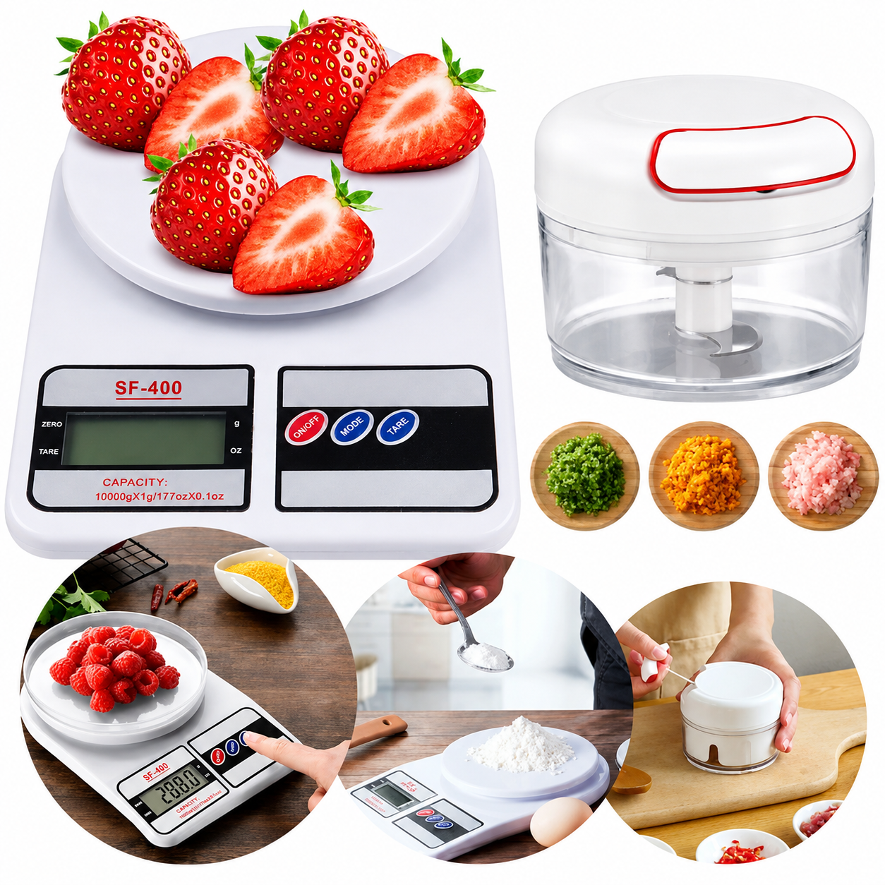 Digital Kitchen Food Scale – Multifunction Weighing Scale with LCD Display (10kg/1g Precision)
