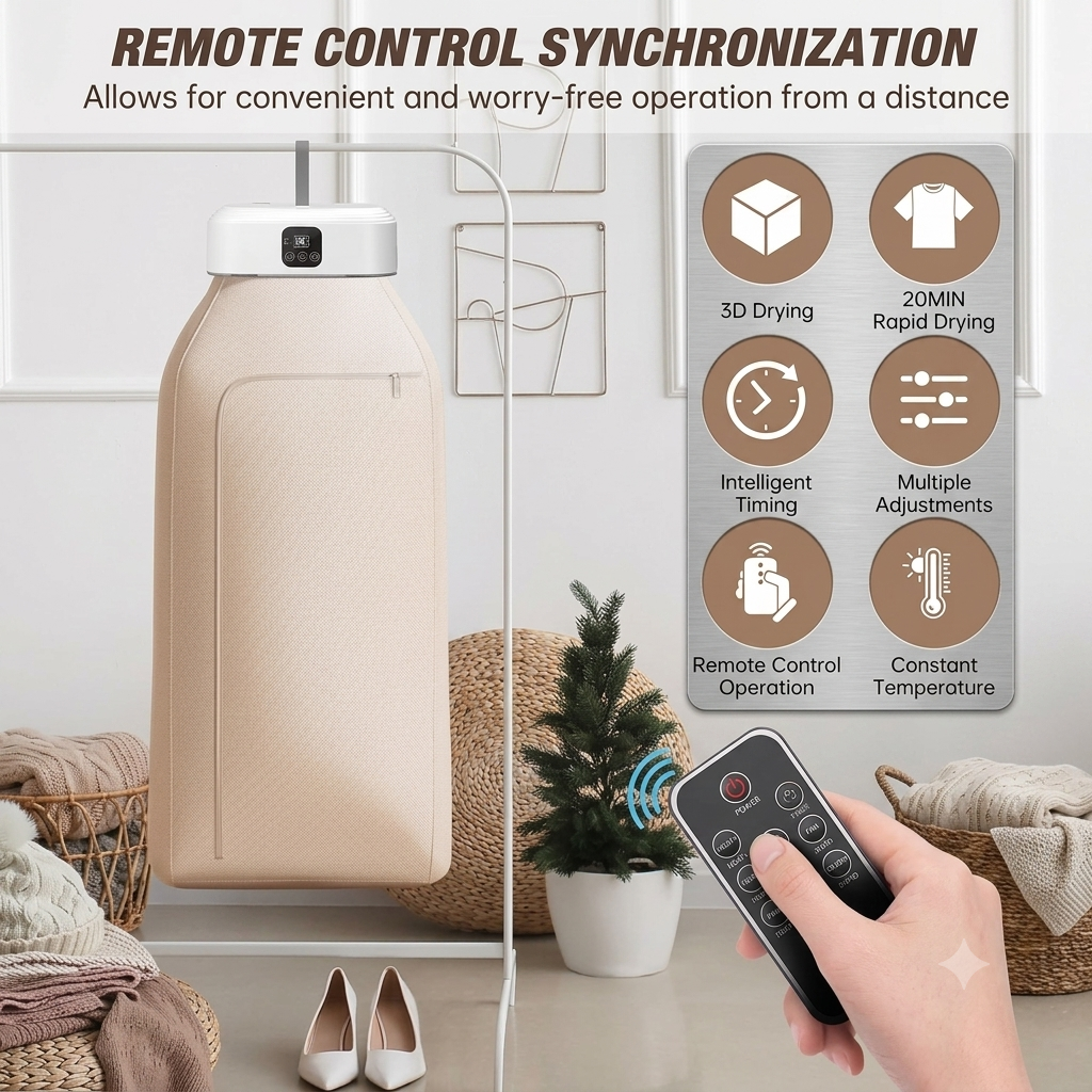 Smart Closet Wardrobe Dryer – Portable Hanging Clothes Drying System