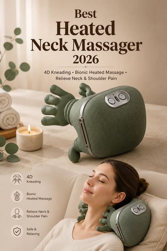 3D Neck & Shoulder Massager with Heat Therapy | Deep Tissue Relaxation & Pain Relief