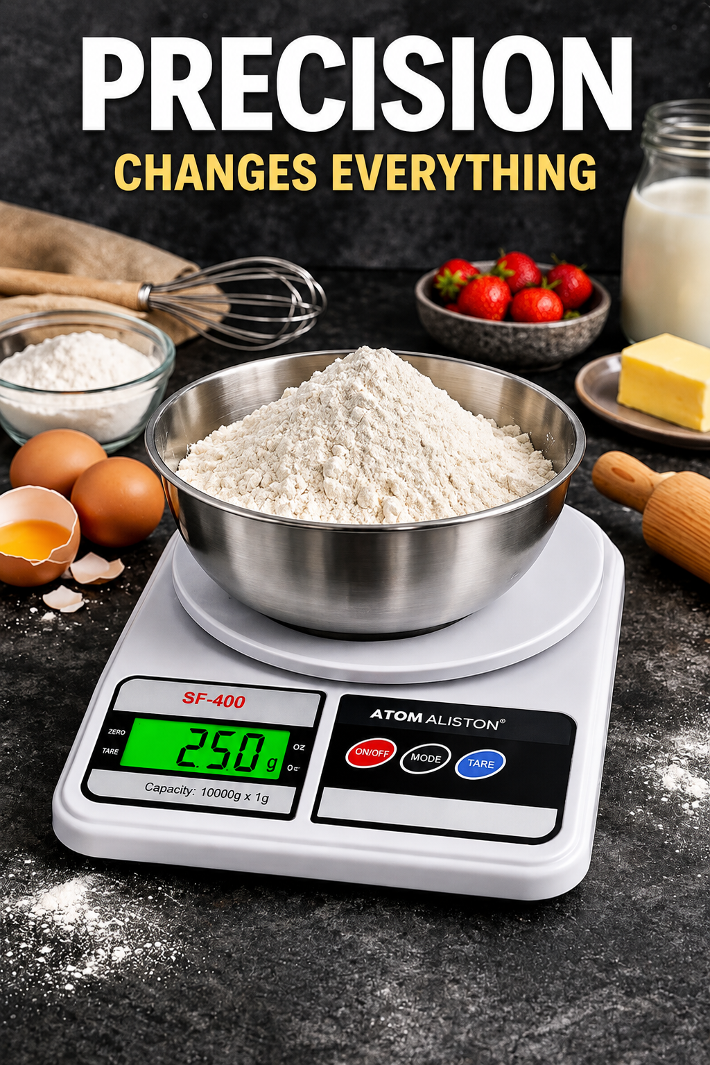 Digital Kitchen Food Scale – Multifunction Weighing Scale with LCD Display (10kg/1g Precision)