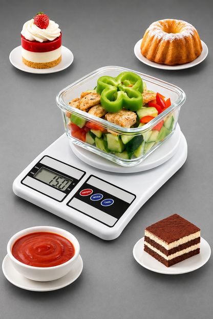 Digital Kitchen Food Scale – Multifunction Weighing Scale with LCD Display (10kg/1g Precision)