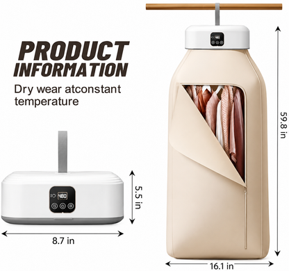 Smart Closet Wardrobe Dryer – Portable Hanging Clothes Drying System