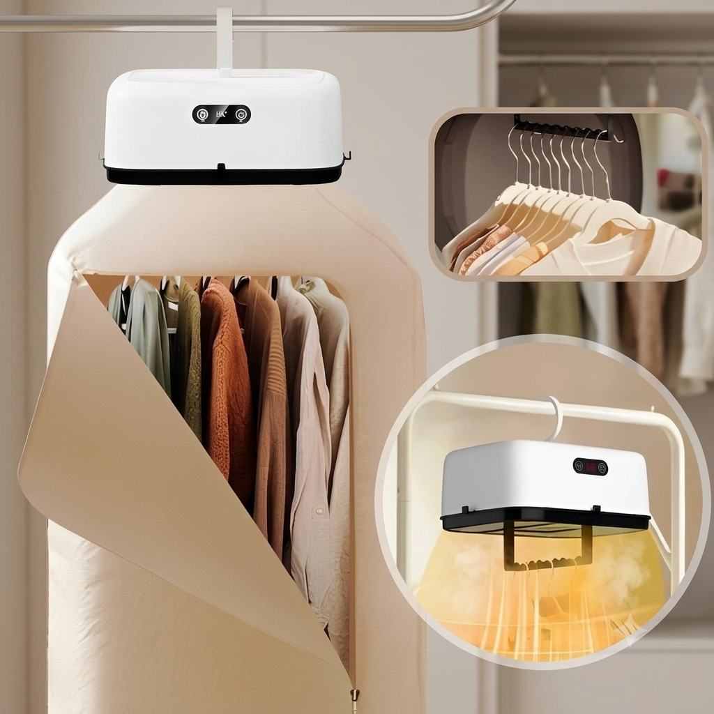 Smart Closet Wardrobe Dryer – Portable Hanging Clothes Drying System