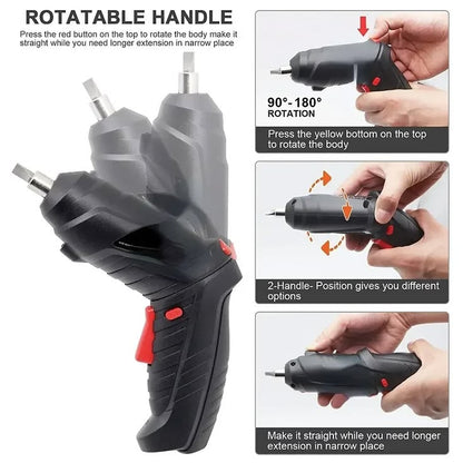 MAXAN 46-Piece Cordless Electric Screwdriver & Precision Tool Kit | Multi-Bit Repair Set